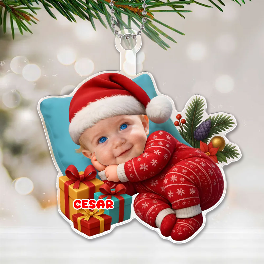 Custom 3d Effective Cristmas Ornament Custom Face & Name Decor Ornaments Gifts For Family For Christmas For Babies-mekesllser-Mekesllser,Christmas,Home Decor,Christmas Ornament