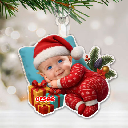 Custom 3d Effective Cristmas Ornament Custom Face & Name Decor Ornaments Gifts For Family For Christmas For Babies-mekesllser-Mekesllser,Christmas,Home Decor,Christmas Ornament