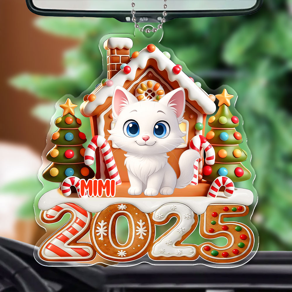 Custom 3d Effective Cristmas Ornament Custom Face & Name Decor Ornaments Gifts For Family For Christmas For Kitties-mekesllser-Mekesllser,For Pet Lovers,Christmas,Home Decor,AI,Christmas Ornament