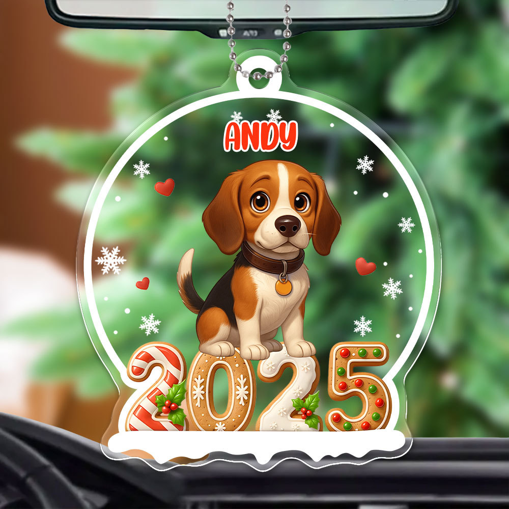 Custom 3d Effective Cristmas Ornament Custom Face & Name Decor Ornaments Gifts For Family For Christmas For Puppies-mekesllser-Mekesllser,For Pet Lovers,Christmas,Home Decor,AI,Christmas Ornament