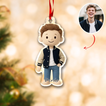 Custom 3d Effects Christmas Ornament Custom Family Face & Name Decor Ornaments Xmas Gifts For Lover For Family-mekesllser-Mekesllser,Christmas,Home Decor,Christmas Ornament,Ornament