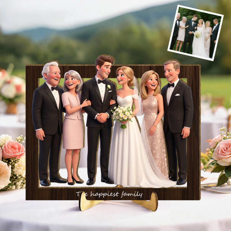 Custom Wooden Wall Art – Elegant Home Decor, Personalized 3d Wooden Photo Frame Art, Memorable Wedding Gift For Couples