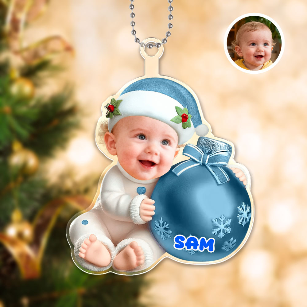 Custom 3d Effective Cristmas Ornament Custom Face & Name Decor Ornaments Gifts For Family For Christmas For Baby-mekesllser-Mekesllser,Christmas,Home Decor,Christmas Ornament