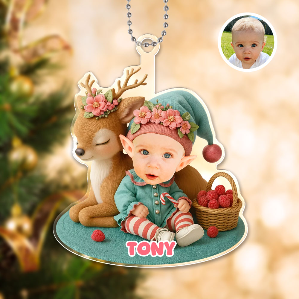 Custom 3d Effective Cristmas Ornament Custom Face & Name Decor Ornaments Gifts For Family For Christmas For Babies-mekesllser-Mekesllser,Christmas,Home Decor,Christmas Ornament