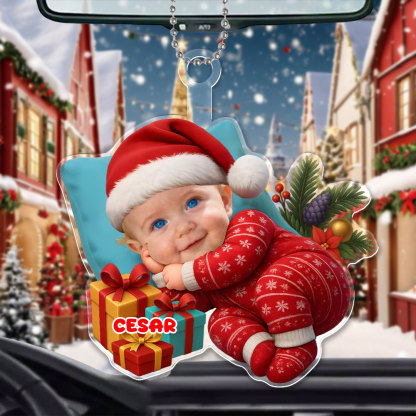 Custom 3d Effective Cristmas Ornament Custom Face & Name Decor Ornaments Gifts For Family For Christmas For Babies-mekesllser-Mekesllser,Christmas,Home Decor,Christmas Ornament