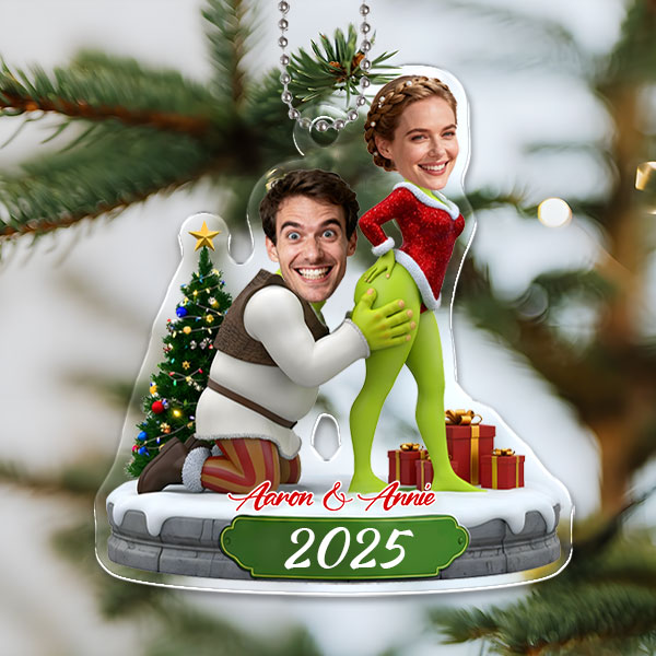 Custom Christmas Ornaments Personalized Christmas Ornaments With Photos Gifts For Lovers For Couples-mekesllser-Mekesllser,Christmas,Home Decor,Christmas Ornament