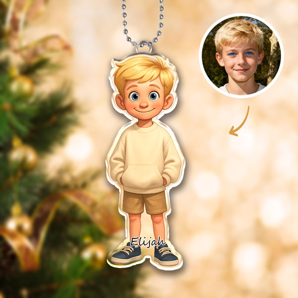 Custom 3d Effective Cristmas Ornament Custom Face & Name Decor Ornaments Gifts For Family For Lovers For Kids-mekesllser-Mekesllser,Christmas,Home Decor,AI,Christmas Ornament