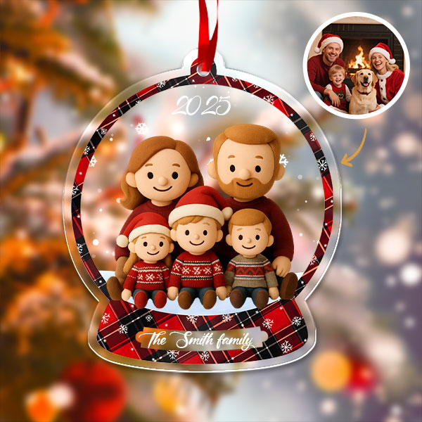 Custom Christmas Ornaments Personalized Christmas Ornaments With Photos Gifts For Lovers For Family-mekesllser-Mekesllser,Christmas,Home Decor,AI,Christmas Ornament