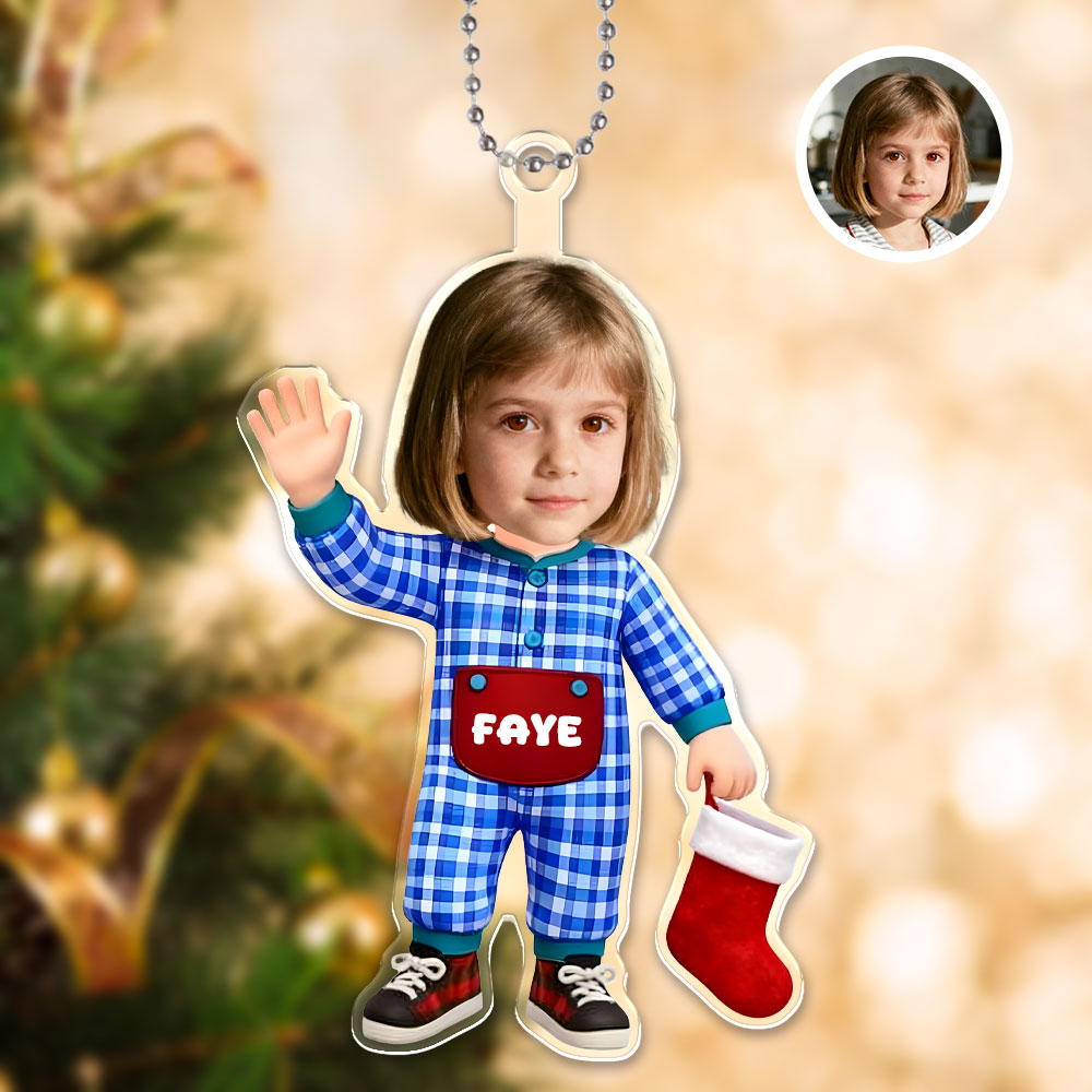 Custom 3d Effective Cristmas Ornament Custom Face & Name Decor Ornaments Gifts For Family For Lover For Kids For Christmas-mekesllser-Mekesllser,Christmas,Home Decor,Christmas Ornament