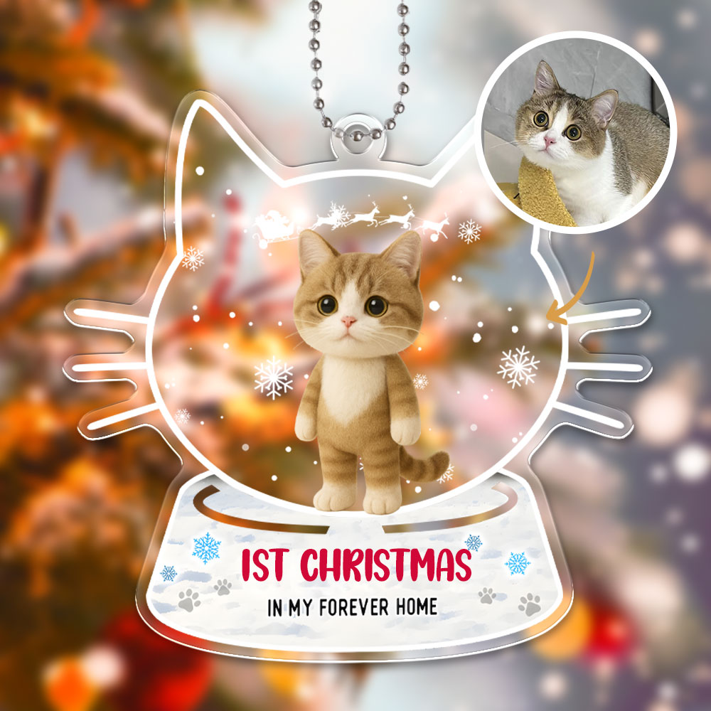 Custom 3d Effective Cristmas Ornament Custom Face & Name Decor Ornaments Gifts For Family For Christmas For Pet-mekesllser-Mekesllser,For Pet Lovers,Christmas,Home Decor,AI,Christmas Ornament