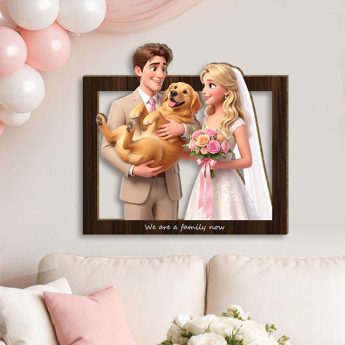 Custom Wooden Wall Art – Classic Home Decor, 3d Carved Wooden Photo Frame Art With Personalized Touch, Heartwarming Wedding Gift For Couples