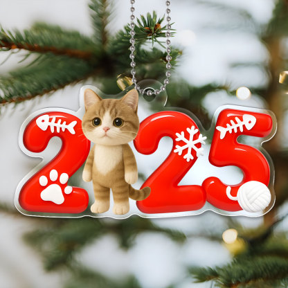 Custom 3d Effective Cristmas Ornament Custom Face & Name Decor Ornaments Gifts For Family For Christmas For Pet-mekesllser-Mekesllser,For Pet Lovers,Christmas,Home Decor,AI,Christmas Ornament