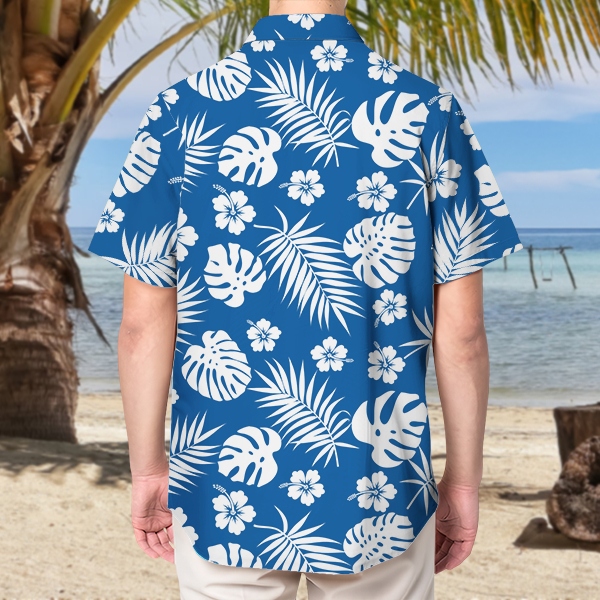 Custom Hawaiian Shirt With Personalized Face Holiday Hibiscus Flower Beach Shirt  Holiday Gift For Men, For Husband-mekesllser-Swimwear,Mekesllser,Summer Sale,Swimwear For Men,For Men,Hawaiian,Hawaiian Shirt,Men's Hawaiian Shirt