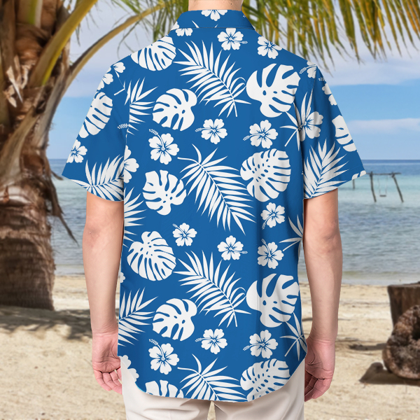 Custom Hawaiian Shirt With Personalized Face Holiday Hibiscus Flower Beach Shirt  Holiday Gift For Men, For Husband-mekesllser-Swimwear,Mekesllser,Summer Sale,Swimwear For Men,For Men,Hawaiian,Hawaiian Shirt,Men's Hawaiian Shirt