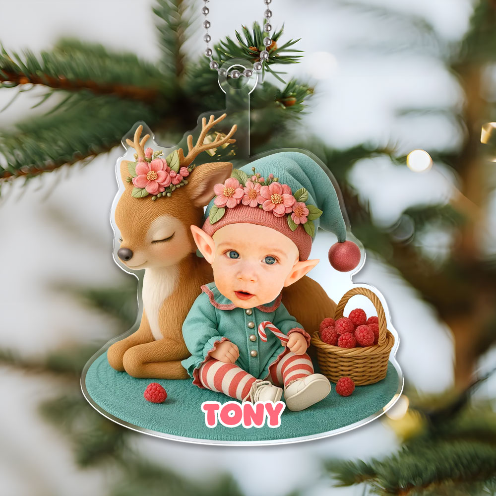 Custom 3d Effective Cristmas Ornament Custom Face & Name Decor Ornaments Gifts For Family For Christmas For Babies-mekesllser-Mekesllser,Christmas,Home Decor,Christmas Ornament