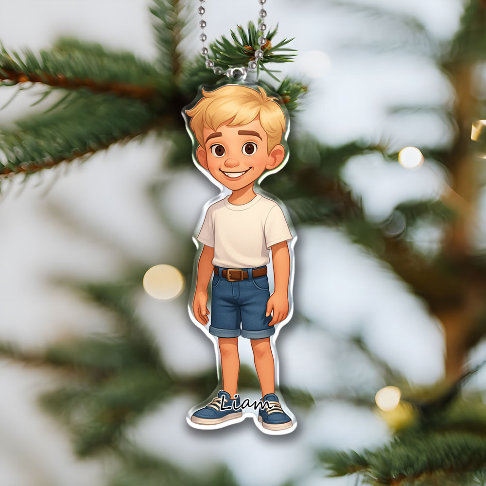 Custom 3d Effective Cristmas Ornament Custom Face & Name Decor Ornaments Gifts For Family For Lovers For Kids-mekesllser-Mekesllser,Christmas,Home Decor,AI,Christmas Ornament