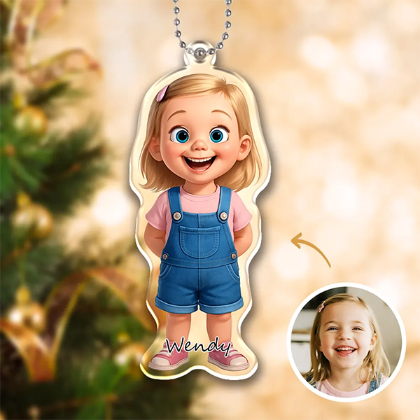 Custom Minime Doll 3d Effecte Ornament Custom Face & Name Decor Ornaments Xmas Gifts For Kids-mekesllser-Mekesllser,Christmas,Home Decor,Christmas Ornament,Ornament