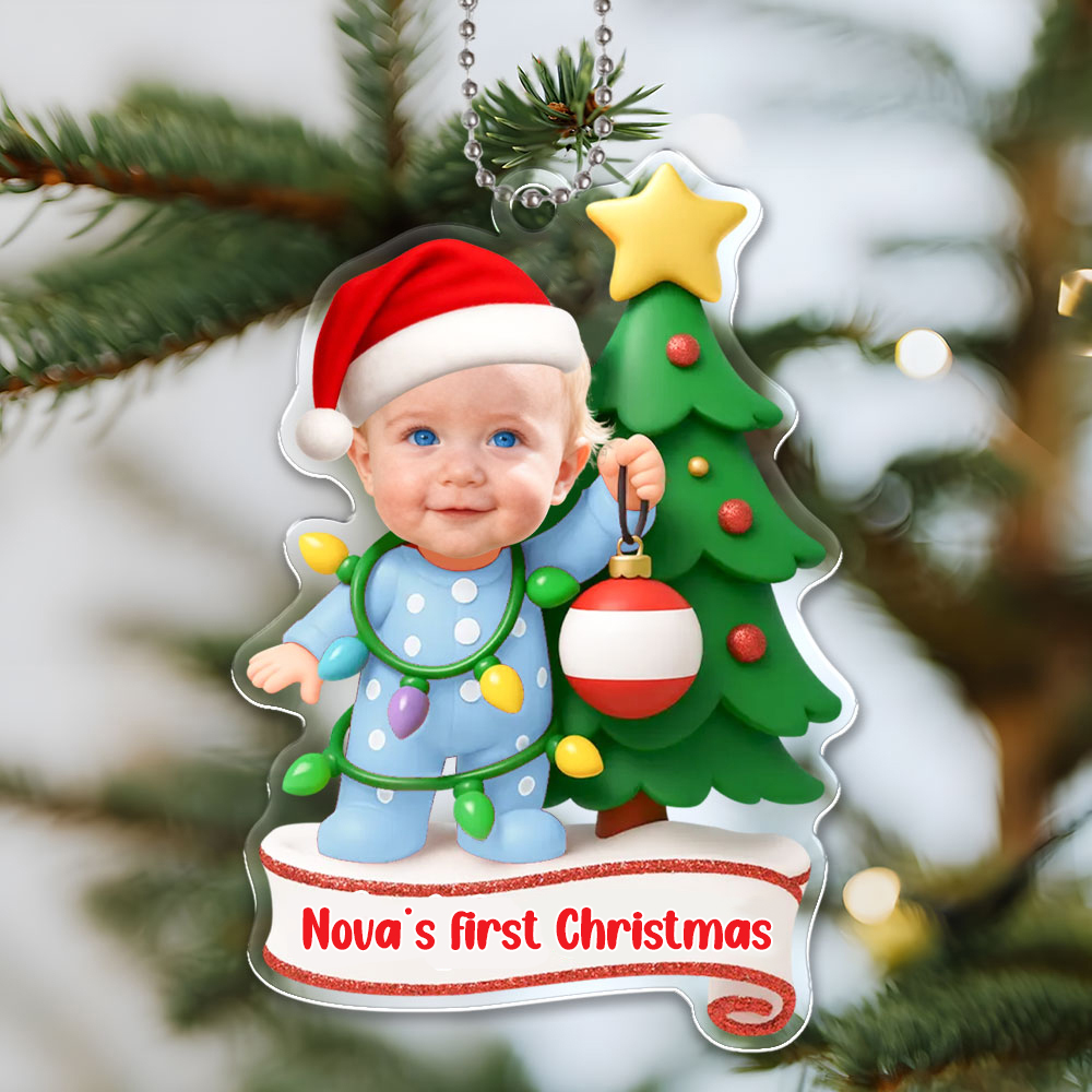Custom 3d Effective Cristmas Ornament Custom Face & Name Decor Ornaments Gifts For Family For Lovers For Christmas For Baby-mekesllser-Mekesllser,Christmas,Home Decor,Christmas Ornament