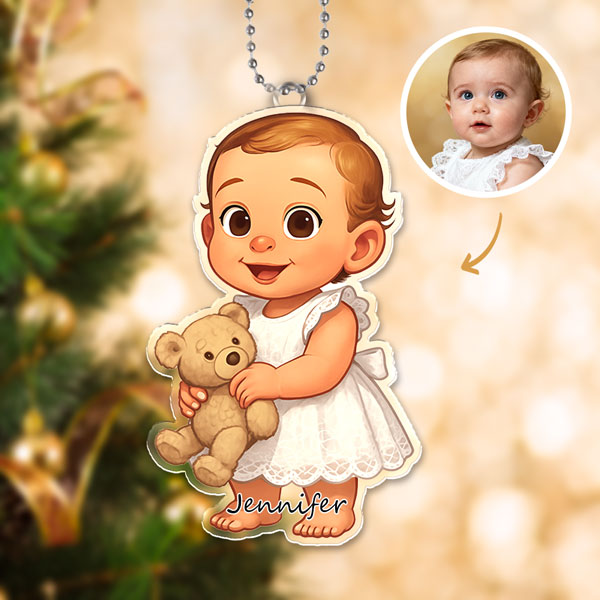 Custom 3d Effective Cristmas Ornament Custom Face & Name Decor Ornaments Gifts For Family For Lovers For Kids-mekesllser-Mekesllser,Christmas,Home Decor,AI,Christmas Ornament