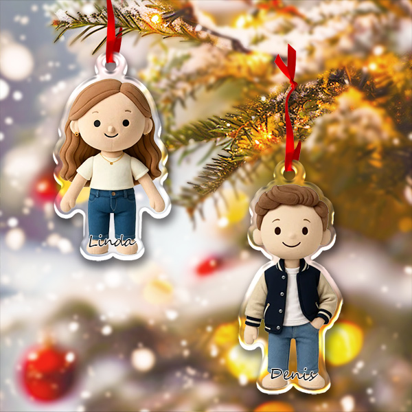 Custom 3d Effects Christmas Ornament Custom Family Face & Name Decor Ornaments Xmas Gifts For Lover For Family-mekesllser-Mekesllser,Christmas,Home Decor,Christmas Ornament,Ornament