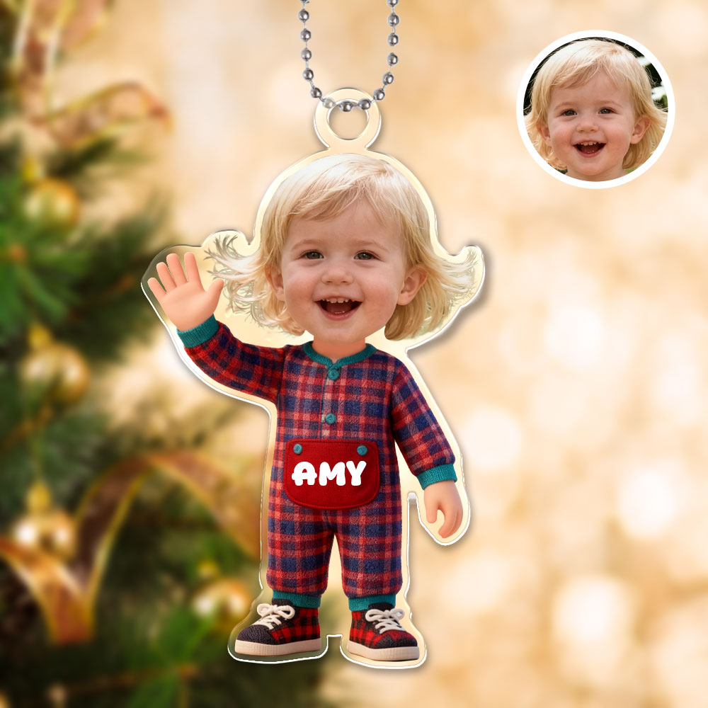 Custom 3d Effective Cristmas Ornament Custom Face & Name Decor Ornaments Gifts For Family For Lovers For Kids-mekesllser-Mekesllser,Christmas,Home Decor,Christmas Ornament