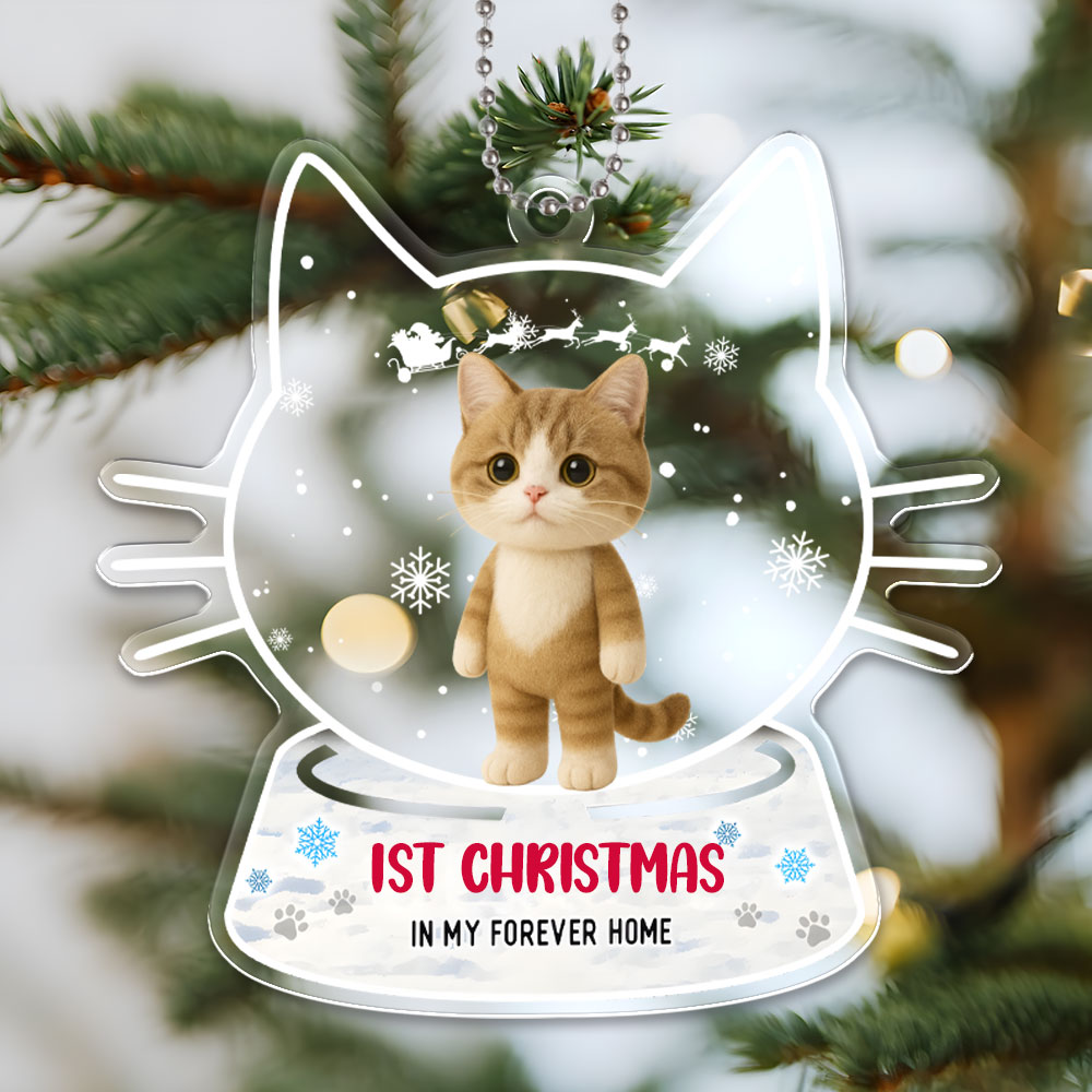 Custom 3d Effective Cristmas Ornament Custom Face & Name Decor Ornaments Gifts For Family For Christmas For Pet-mekesllser-Mekesllser,For Pet Lovers,Christmas,Home Decor,AI,Christmas Ornament