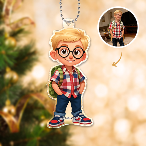 Custom 3d Effective Cristmas Ornament Custom Face & Name Decor Ornaments Gifts For Family For Lovers For Christmas For Boys-mekesllser-Mekesllser,Christmas,Home Decor,AI,Christmas Ornament