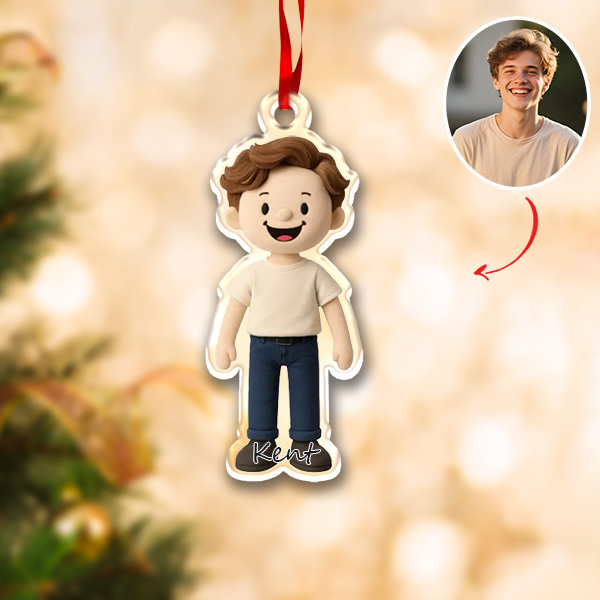 Custom 3d Effects Christmas Ornament Custom Family Face & Name Decor Ornaments Xmas Gifts For Lover For Family-mekesllser-Mekesllser,Christmas,Home Decor,Christmas Ornament,Ornament