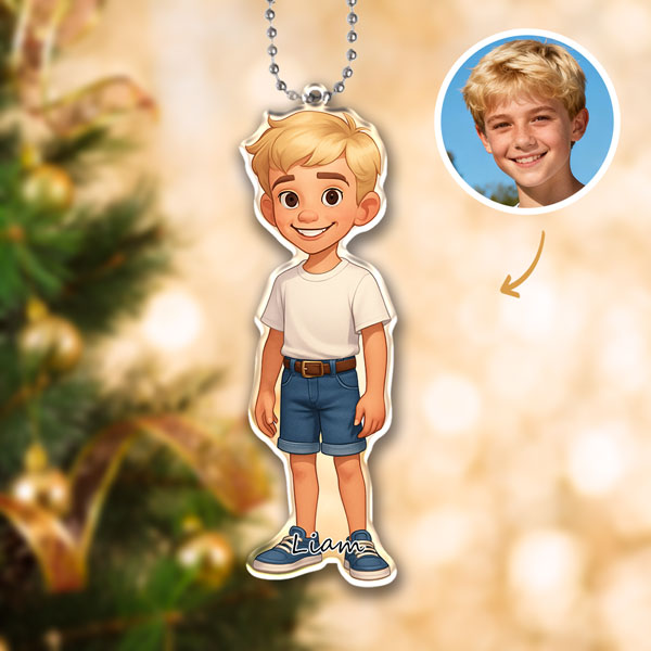 Custom 3d Effective Cristmas Ornament Custom Face & Name Decor Ornaments Gifts For Family For Lovers For Kids-mekesllser-Mekesllser,Christmas,Home Decor,AI,Christmas Ornament