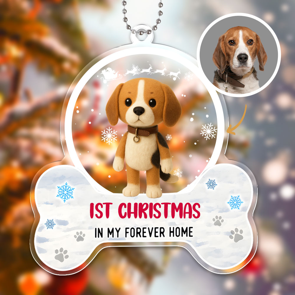 Custom 3d Effective Cristmas Ornament Custom Face & Name Decor Ornaments Gifts For Family For Christmas For Pets-mekesllser-Mekesllser,For Pet Lovers,Christmas,Home Decor,AI,Christmas Ornament