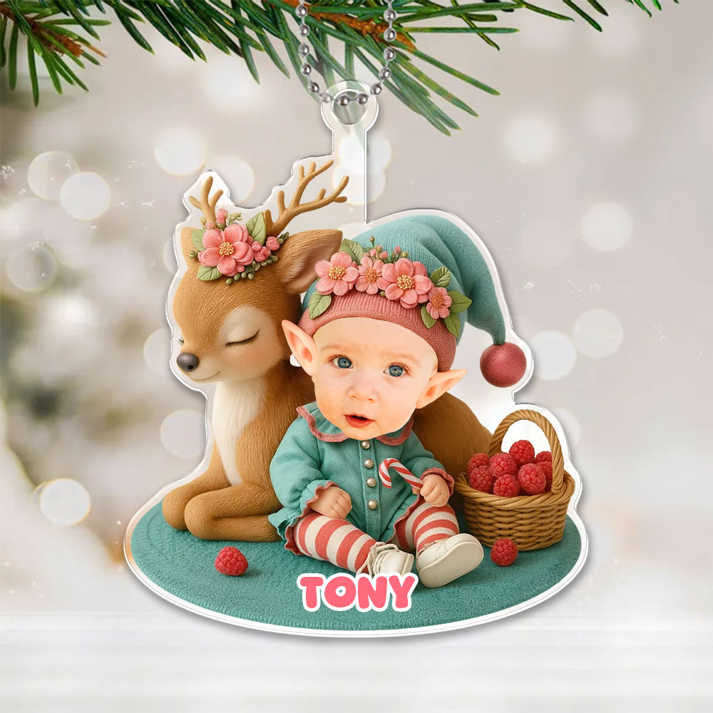 Custom 3d Effective Cristmas Ornament Custom Face & Name Decor Ornaments Gifts For Family For Christmas For Babies-mekesllser-Mekesllser,Christmas,Home Decor,Christmas Ornament