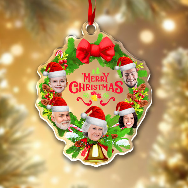 Custom Christmas Ornament Custom Family Face & Name Decor Ornaments Xmas Gifts-mekesllser-Mekesllser,Christmas,Home Decor,Christmas Ornament