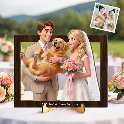 Custom Wooden Wall Art – Classic Home Decor, 3d Carved Wooden Photo Frame Art With Personalized Touch, Heartwarming Wedding Gift For Couples
