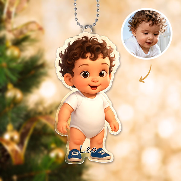 Custom 3d Effective Cristmas Ornament Custom Face & Name Decor Ornaments Gifts For Family For Lovers For Kids-mekesllser-Mekesllser,Christmas,Home Decor,AI,Christmas Ornament