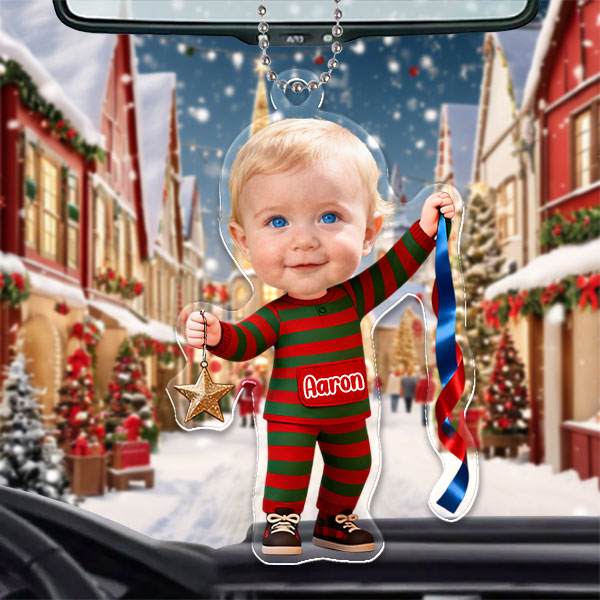 Custom 3d Effective Cristmas Ornament Custom Face & Name Decor Ornaments Gifts For Family For Lover For Kids-mekesllser-Mekesllser,Christmas,Home Decor,Christmas Ornament