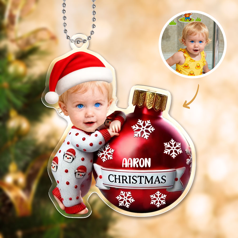 Custom 3d Effective Cristmas Ornament Custom Face & Name Decor Ornaments Gifts For Family For Christmas For Baby-mekesllser-Mekesllser,Christmas,Home Decor,Christmas Ornament