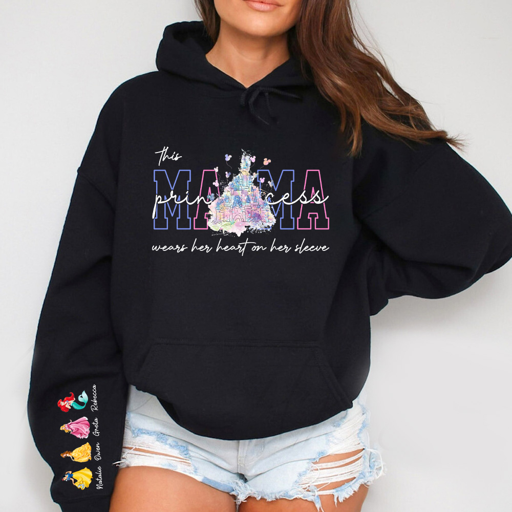 Custom MAMA Princess Crewneck/Hoodie, With Kids Names