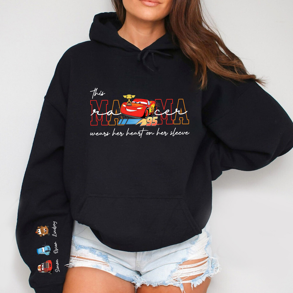 Custom MAMA Cars Crewneck/Hoodie, With Kids Names