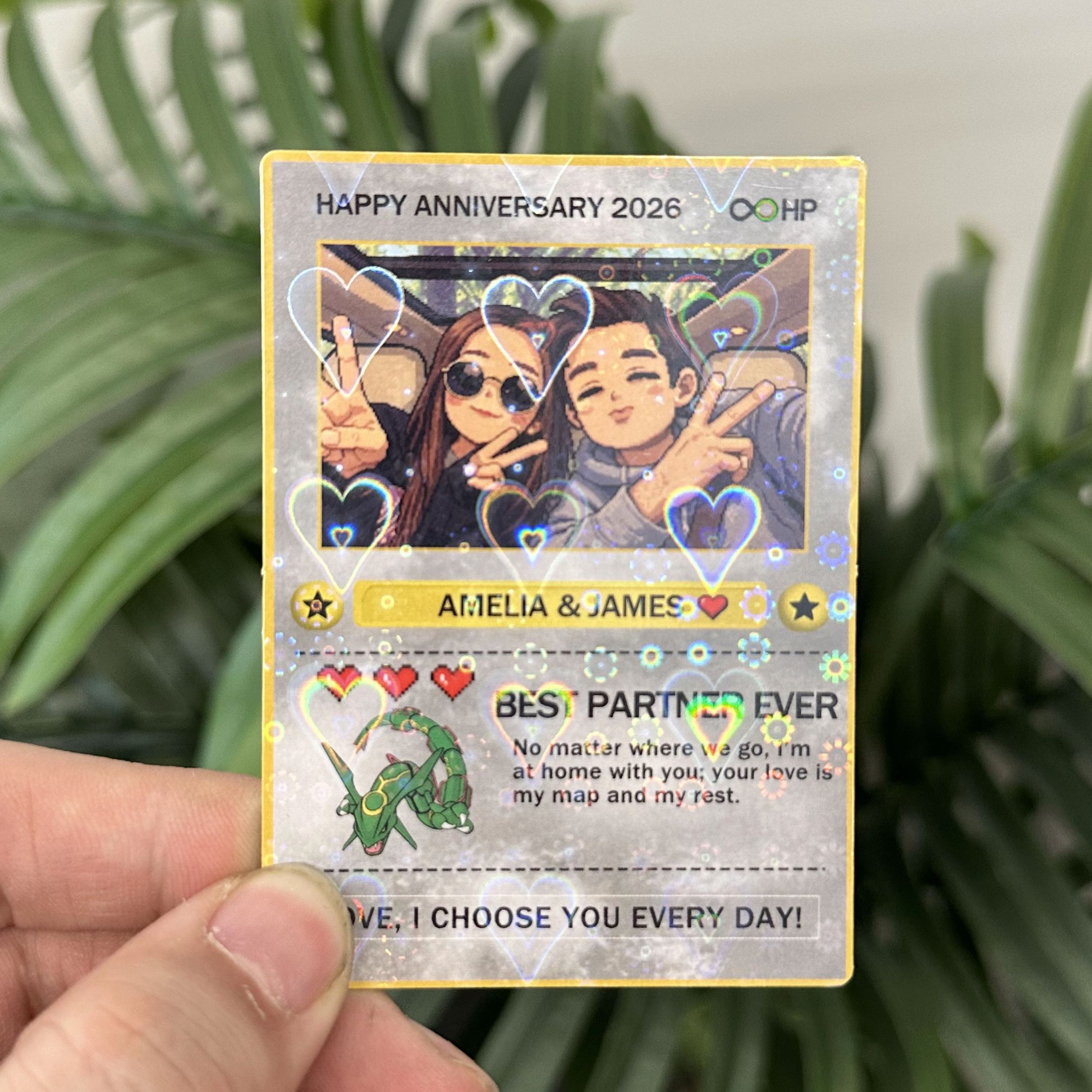 50% OFF💕Personalized Couple Pixel Anime Art Classic Card Pokecard