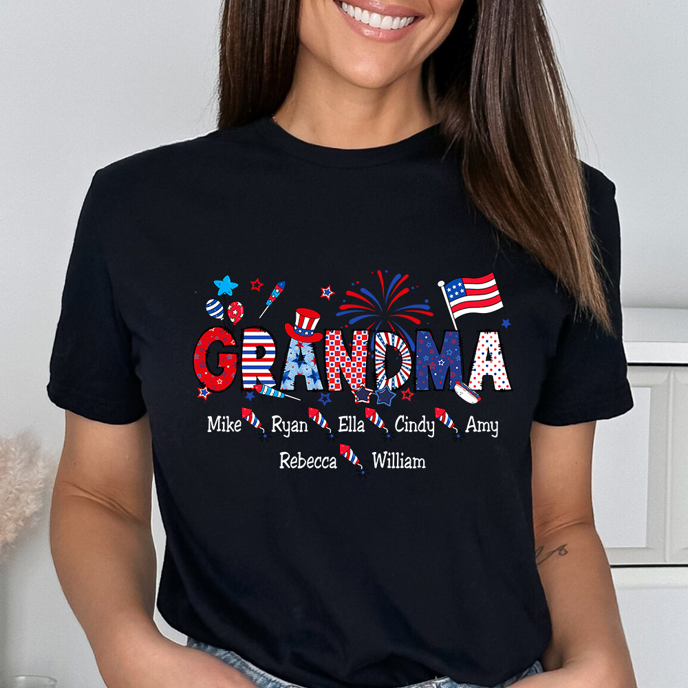 Personalized Mama 4th Of July T-Shirt, Independence Day T-shirt