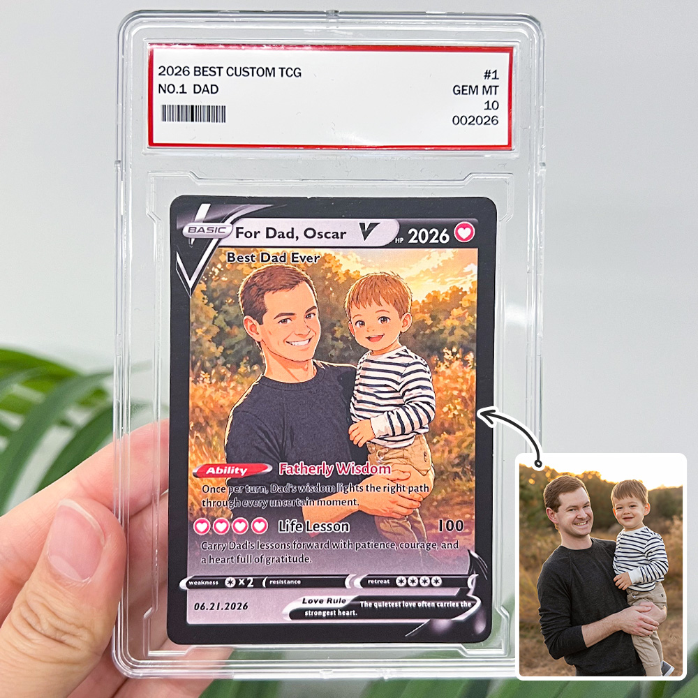 50% OFF💙Personalized Dad Anime Poke Card V/VMAX/GX/EX, Father's Day Gift