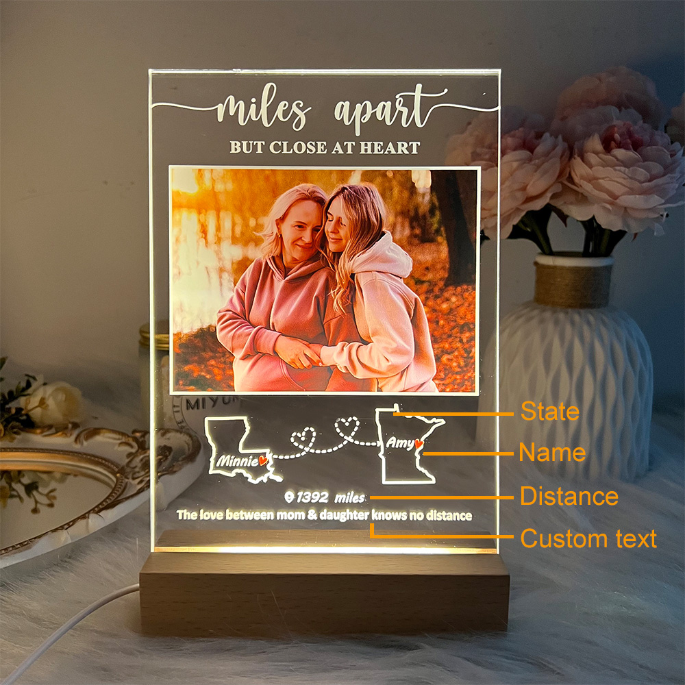 Love Between Mother Daughter Meaningful Personalized Photo LED Gift