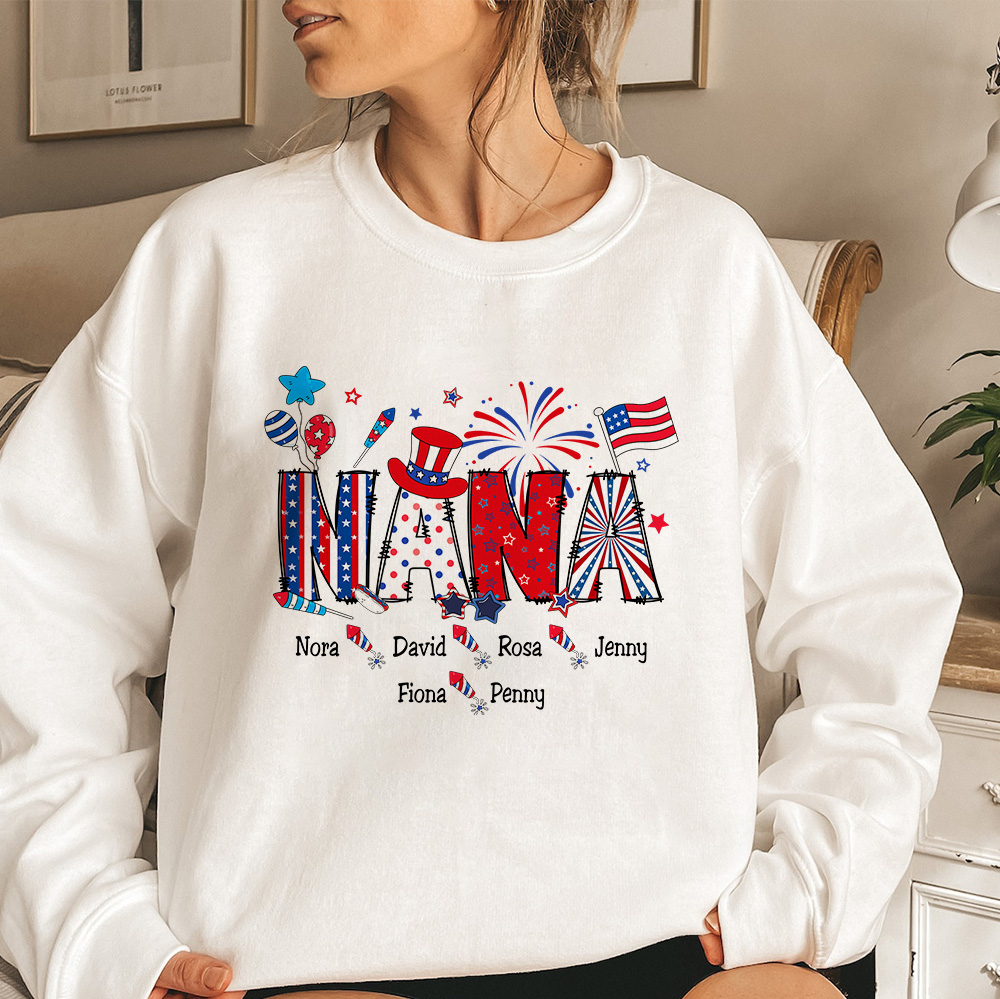 Personalized Mama 4th Of July T-Shirt, Independence Day T-shirt