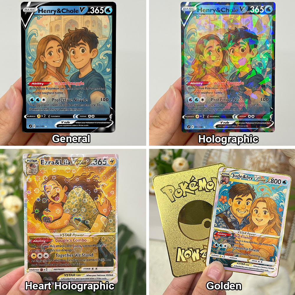 Custom Anime PokeLove Classic Card For Couples Pokecard