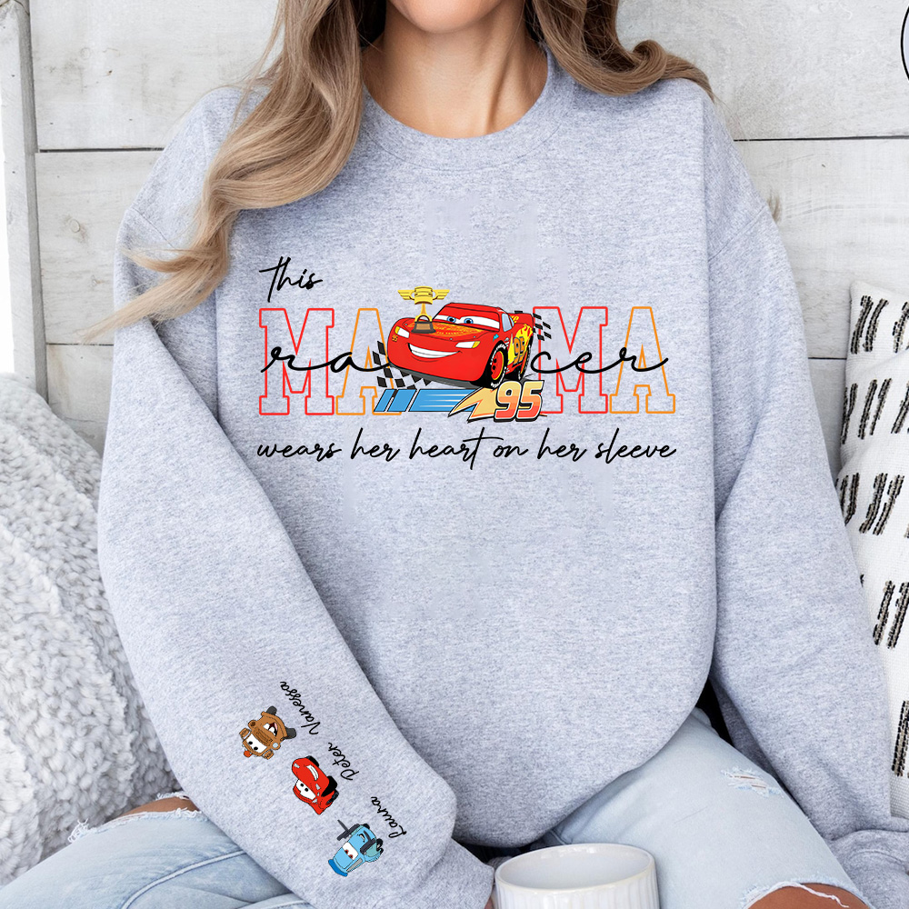 Custom MAMA Cars Crewneck/Hoodie, With Kids Names