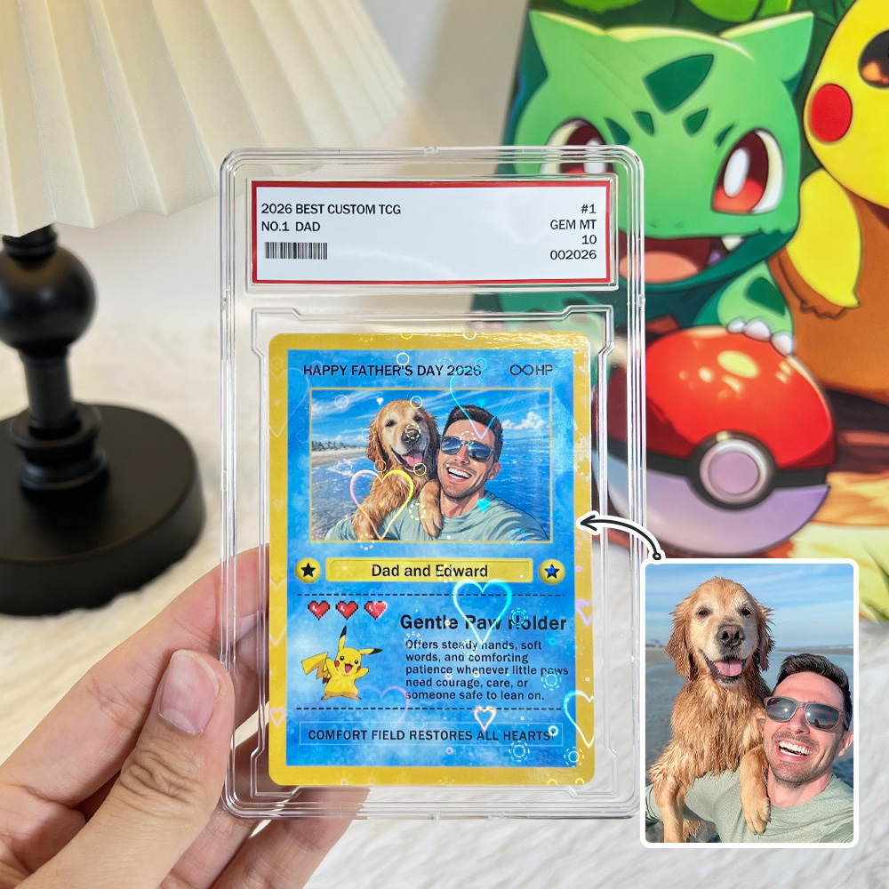 50%OFF 🐶 Custom Anime Photo Dad & Pet Base Set Card Pokecard