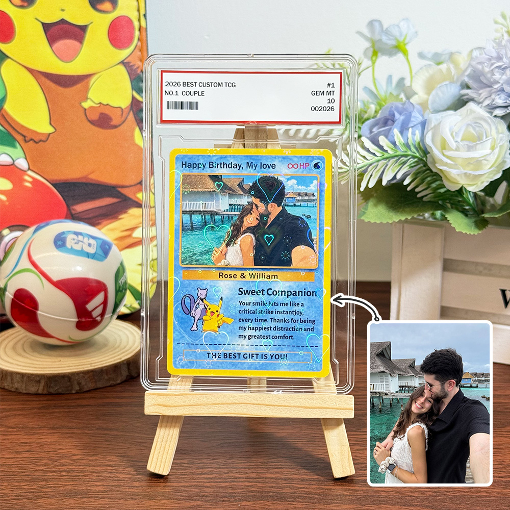 Custom Anime Couple Photo & Sprite Base Set Card Pokecard