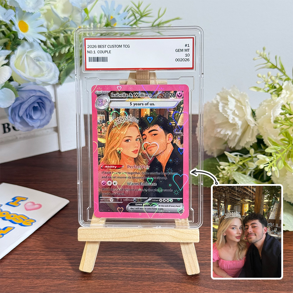Custom 30 Years Anime Couple Photo Limited Edition Basic Card Pokecard