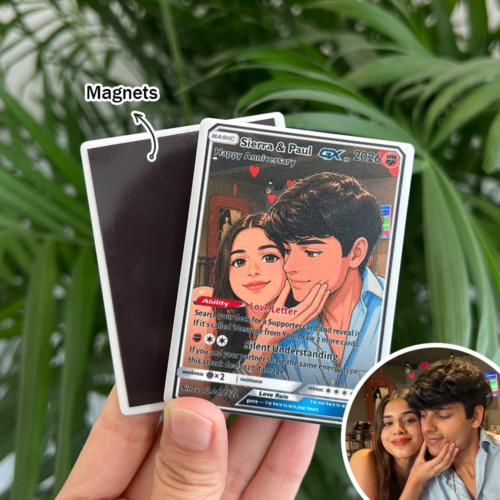 Personalized Couple Photo Anime Art Ceramic Magnetic Fridge Magnets
