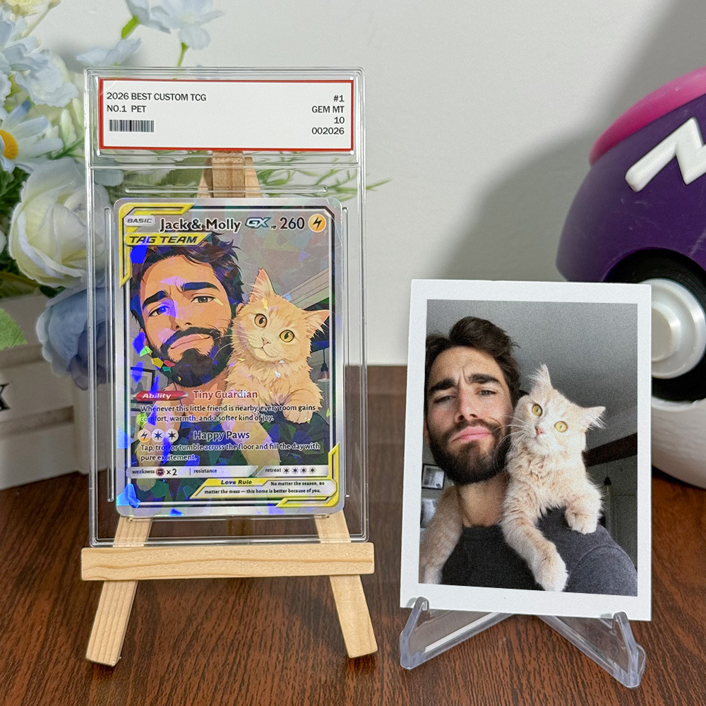 50% OFF🐶Custom Pet Photo Anime Art GX TAG TEAM Card Pokecard